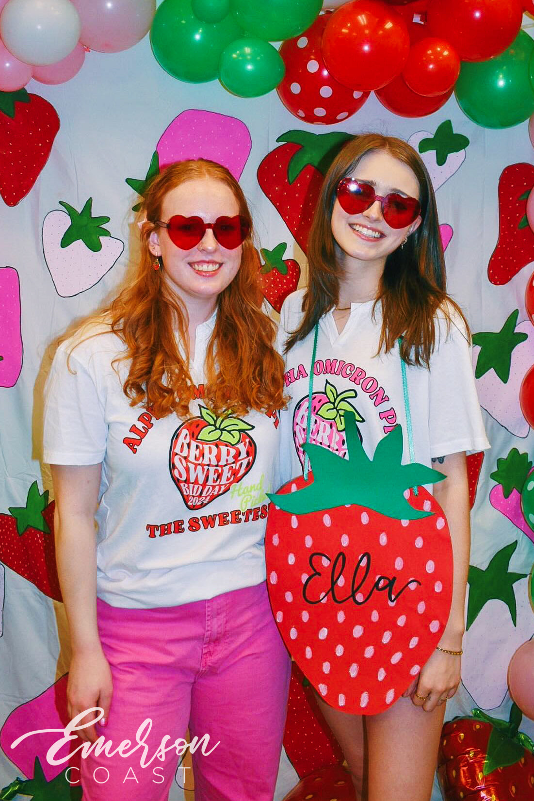 Alpha Omicron Pi Berry Sweet Bid Day Notch Tee