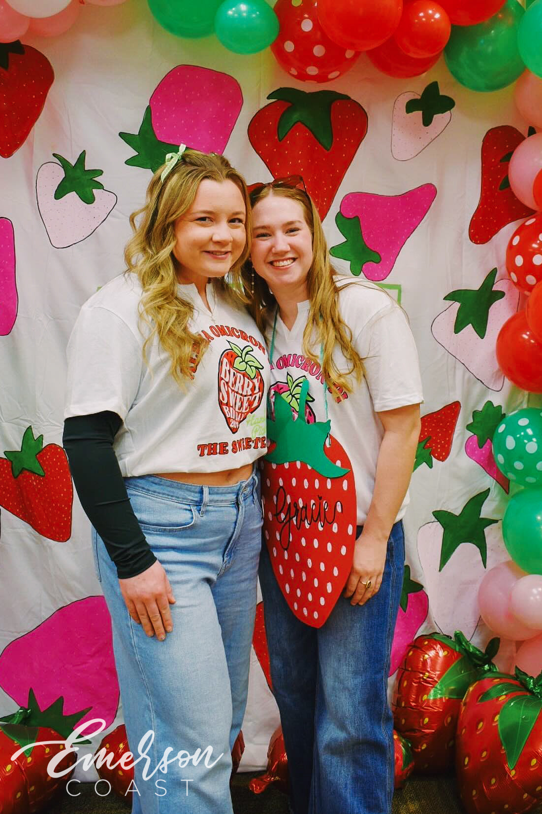 Alpha Omicron Pi Berry Sweet Bid Day Notch Tee
