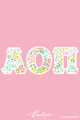Alpha O Floral Greek Letters Recruitment Tee