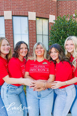 Alpha Omicron Pi Classic Red Recruitment Tee