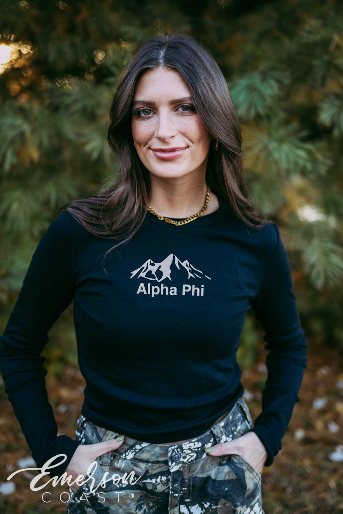 Alpha Phi Mountainscape Long Sleeve