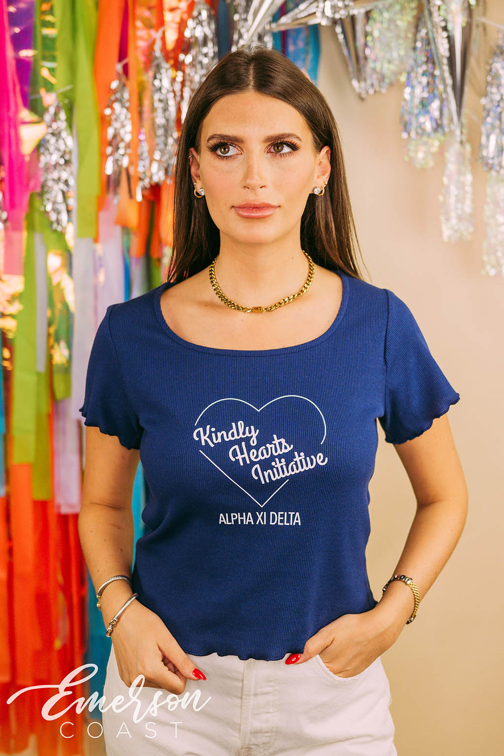 Alpha Xi Delta Kindly Hearts Initiative Baby Tee