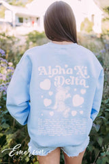 Alpha Xi Delta Teddy Bear Crewneck
