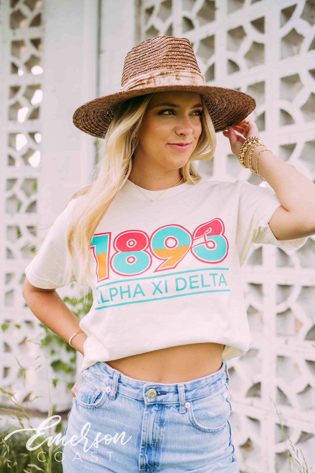 Colorful Alpha Xi Delta 1893 Recruitment Tee