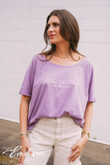 Alpha Chi Omega Lavender Slouchy Tee