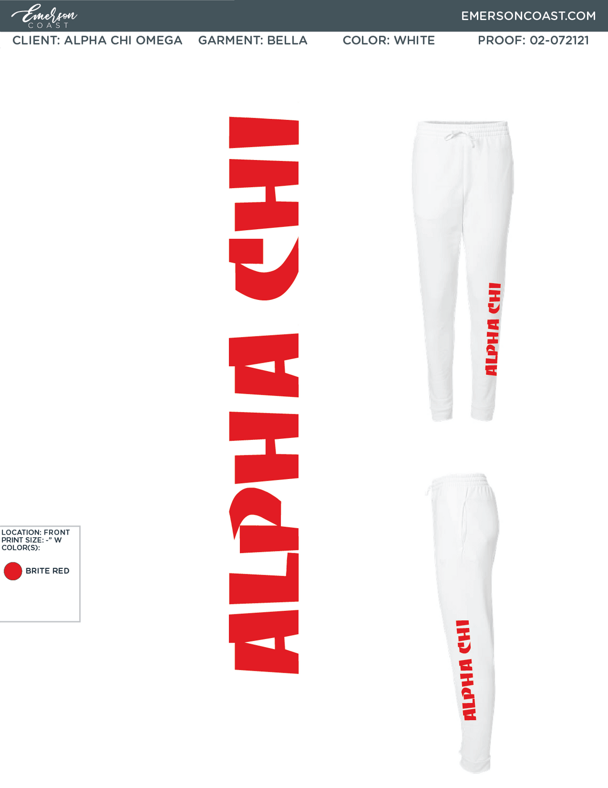 02-072121 Alpha Chi Omega University of Kansas Joggers