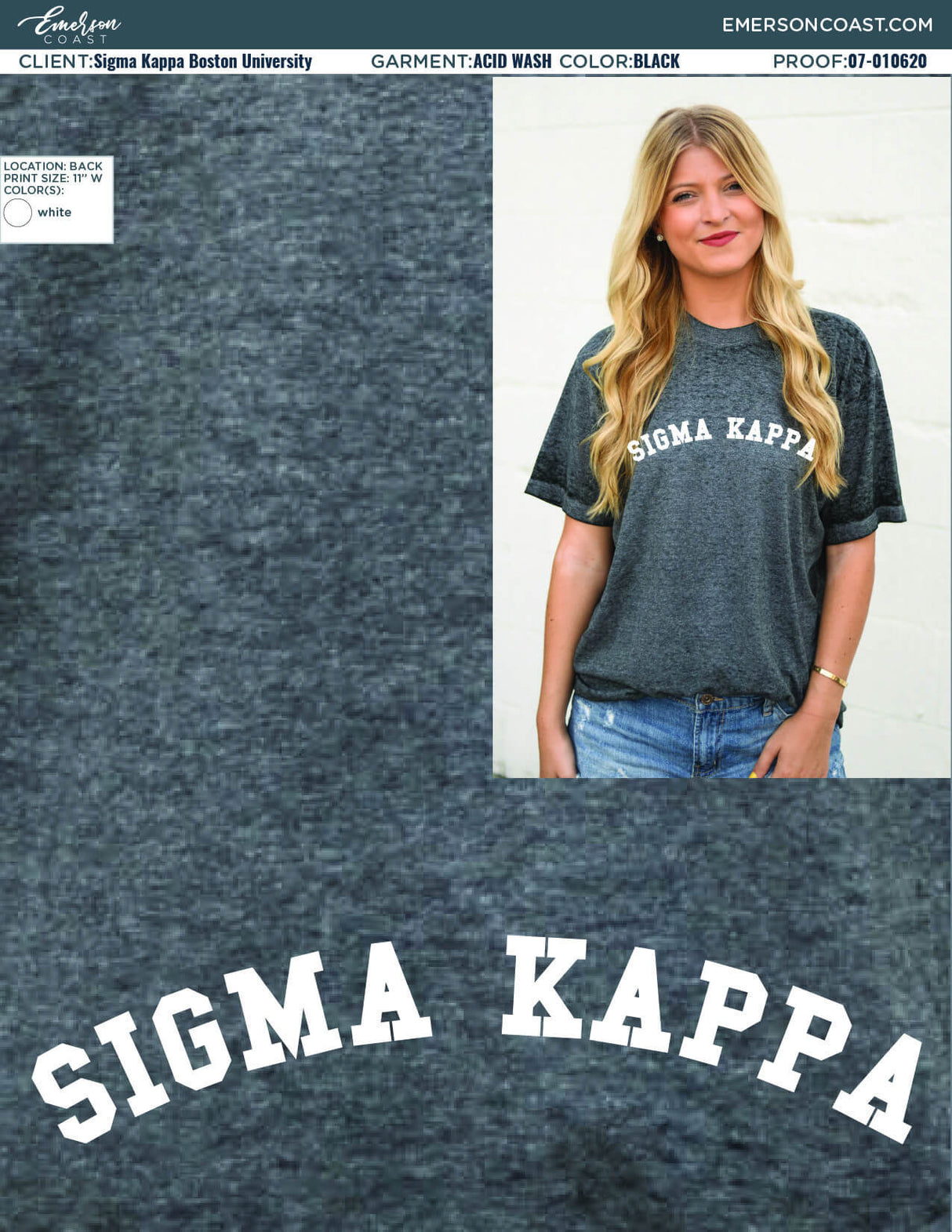 07-010620 Sigma Kappa Boston University Acid Wash Short Sleeve 2020-01