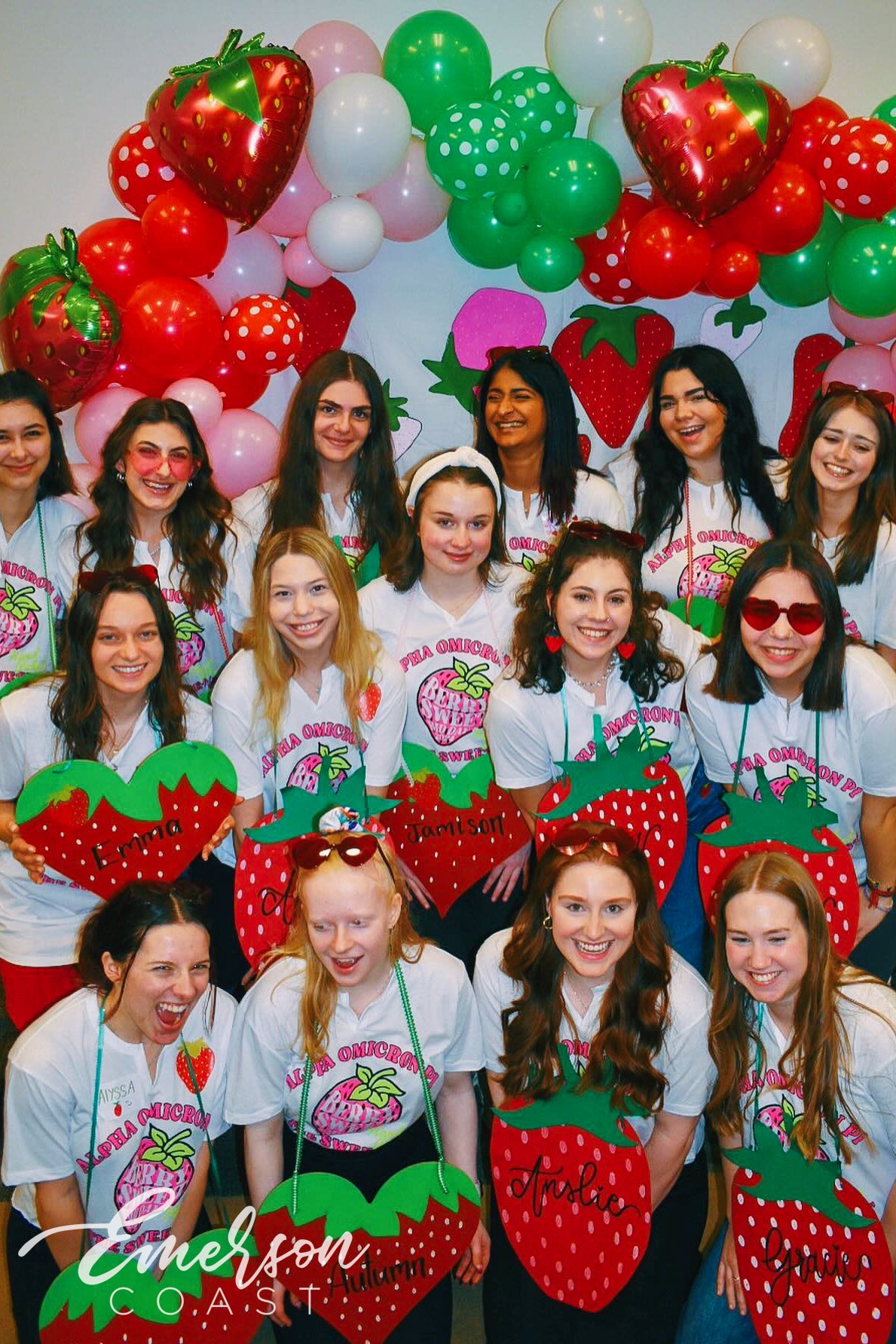 Alpha Omicron Pi Berry Sweet Bid Day Notch Tee
