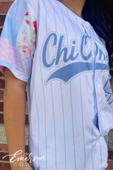 Chi Omega Floral Patchwork Baseball Jersey