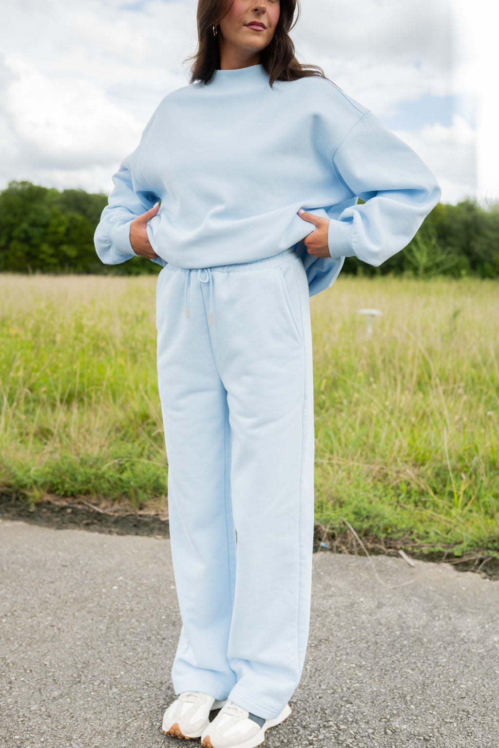 Emerson Coast Breeze Mock Neck & Wide Leg Pant Set