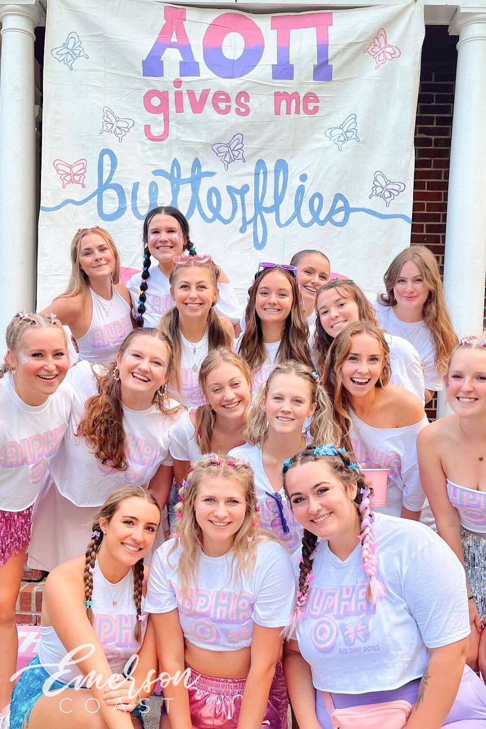 Alpha O Gives Us Butterflies Bid Day Tee