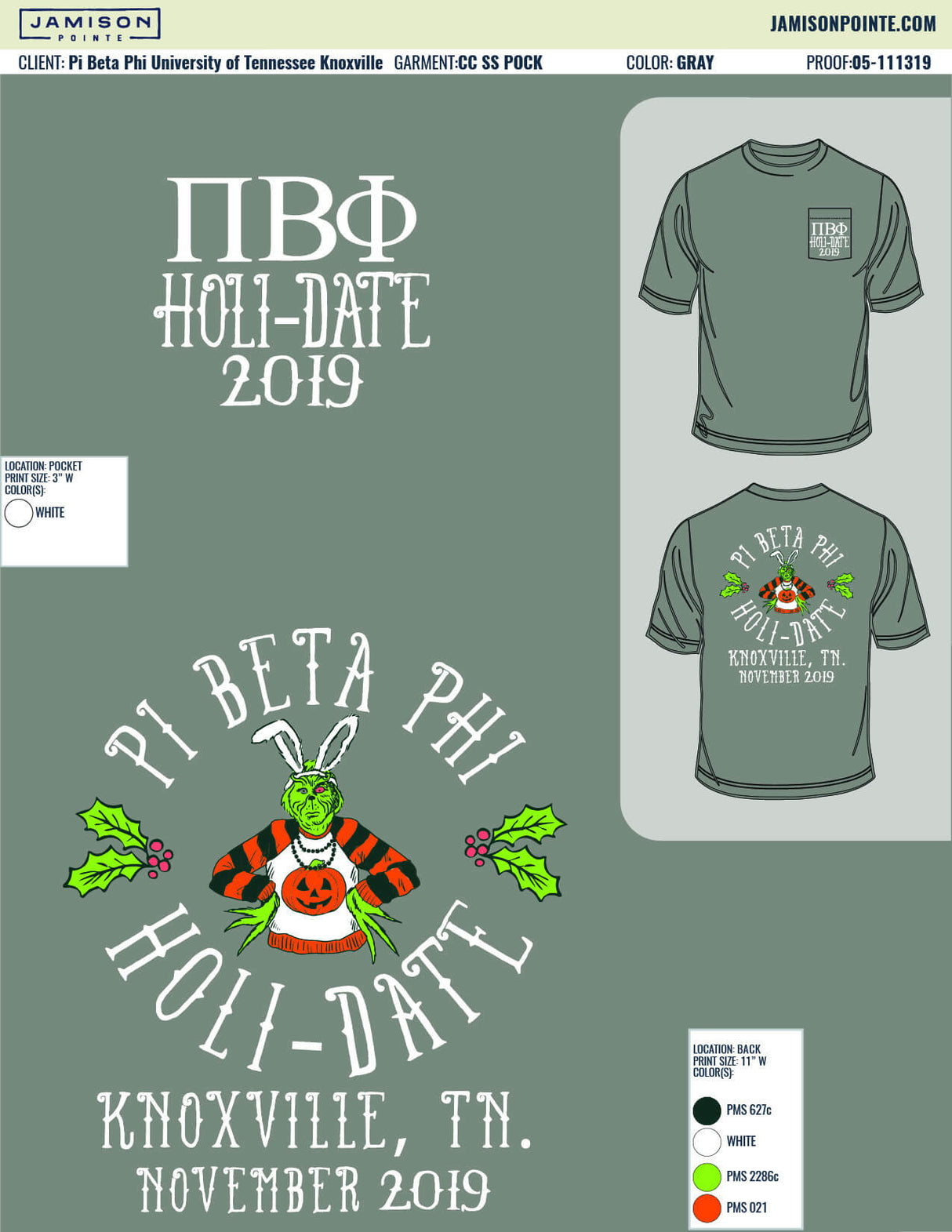 05-111319 Pi Beta Phi University of Tennessee Knoxville Holi-date 2019 -01