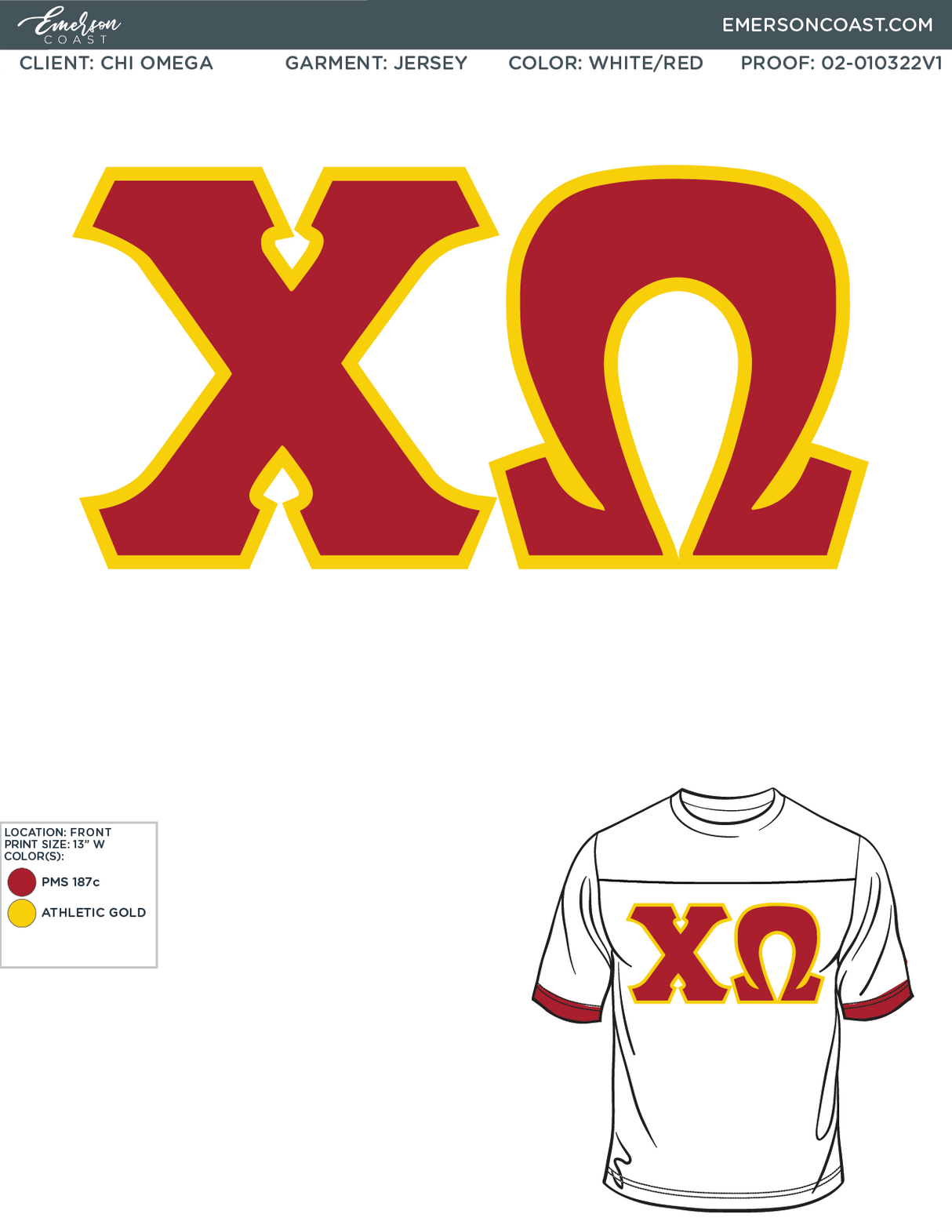 02-010322 Chi Omega Middle Tennessee State University Stitched Letters 2022-01