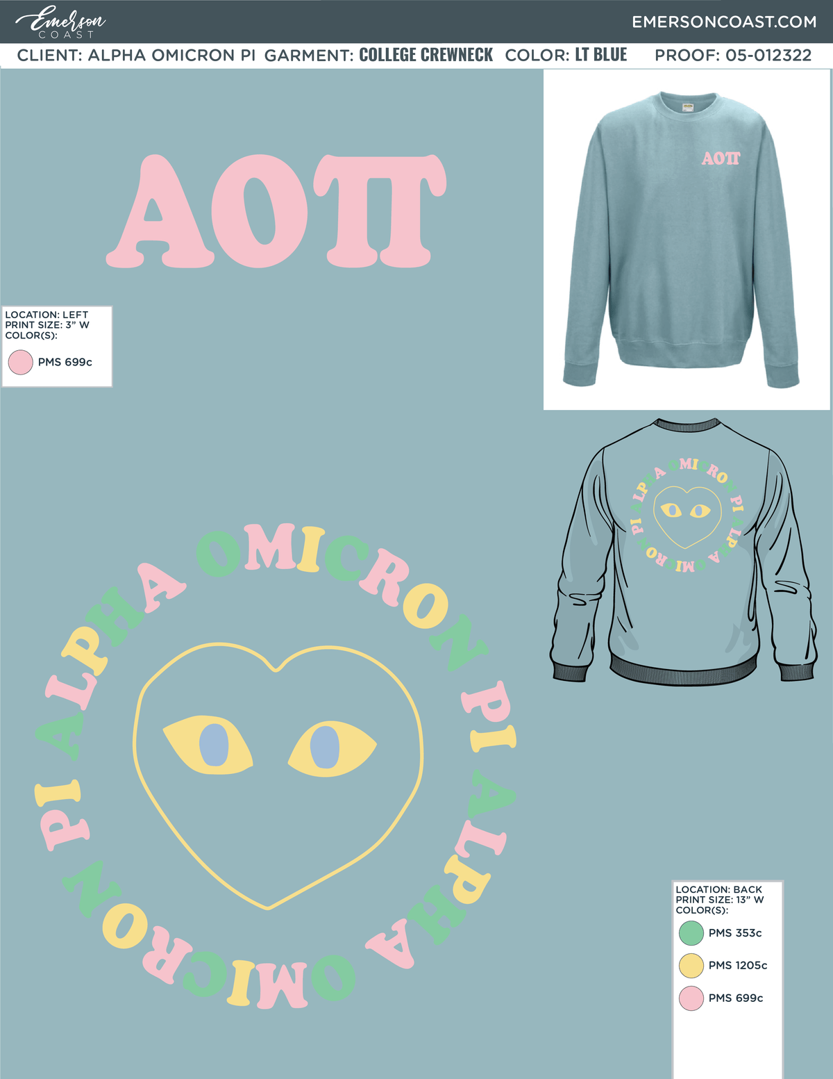 05-012322 Alpha Omicron Pi Troy University Sweatshirt 2022-01