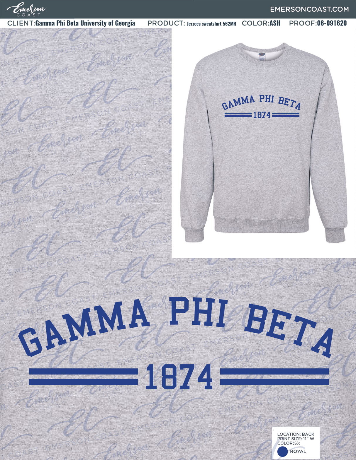 06-091620 Gamma Phi Beta University of Georgia Crewneck 2020-01