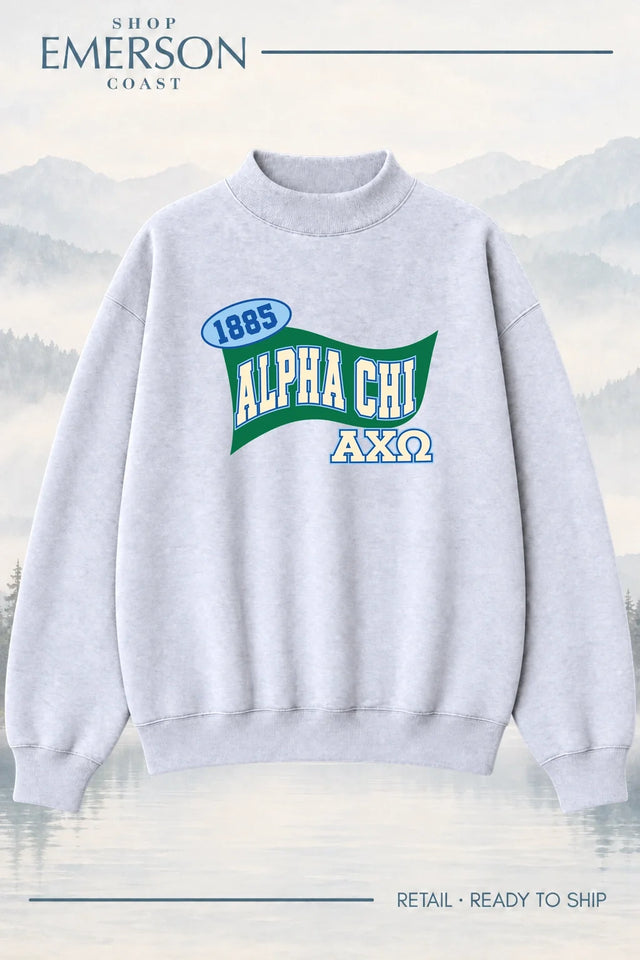 Alpha Chi Omega Pennant Mockneck