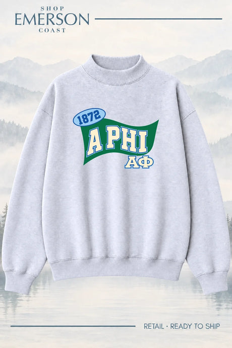 Alpha Phi Pennant Mockneck