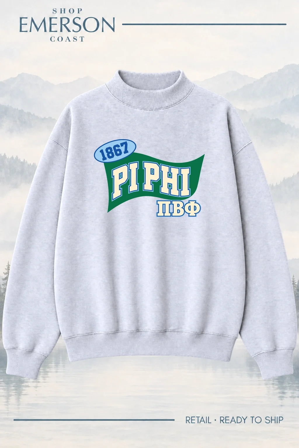 Pi Beta Phi Pennant Mockneck