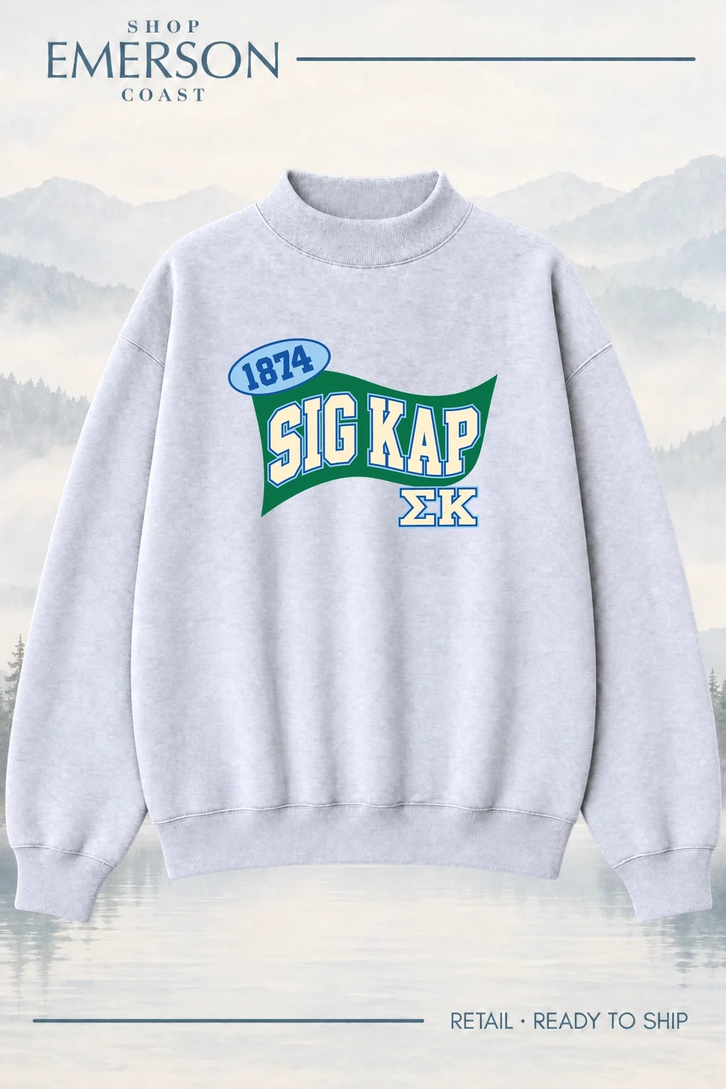 Sigma Kappa Pennant Mockneck