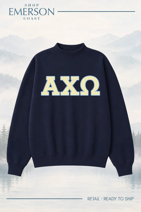 Alpha Chi Omega Navy Retreat Mockneck