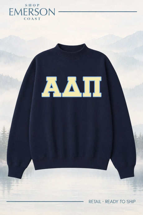 Alpha Delta Pi Navy Retreat Mockneck