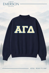 Alpha Gamma Delta Navy Retreat Mockneck