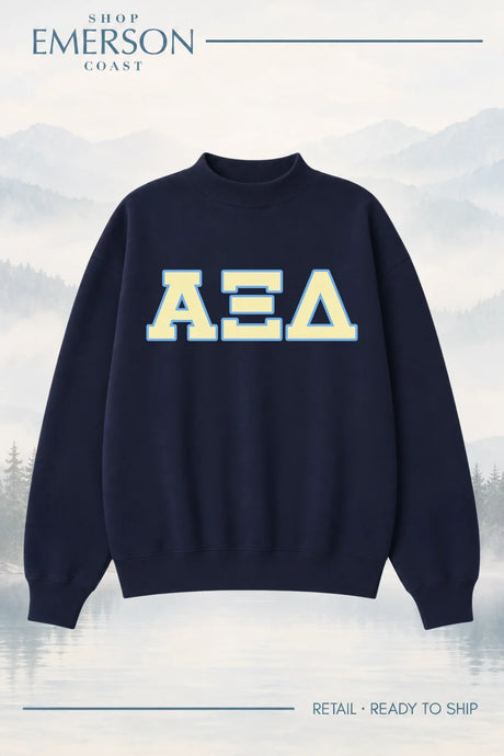 Alpha Xi Delta Navy Retreat Mockneck