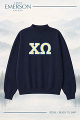 Chi Omega Navy Retreat Mockneck