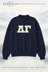 Delta Gamma Navy Retreat Mockneck