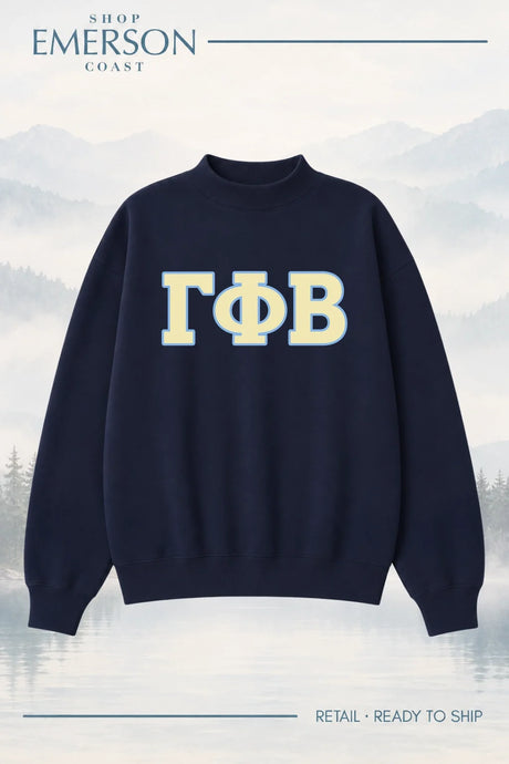 Gamma Phi Beta Navy Retreat Mockneck