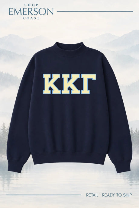 Kappa Kappa Gamma Navy Retreat Mockneck