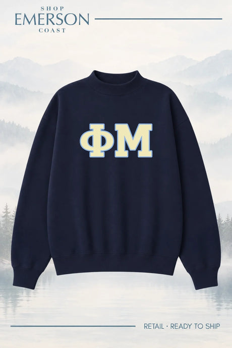 Phi Mu Navy Retreat Mockneck