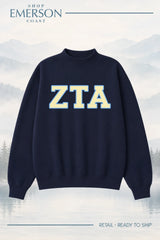 Zeta Tau Alpha Navy Retreat Mockneck