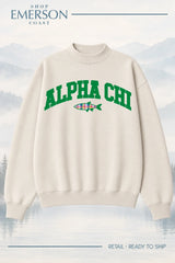 Alpha Chi Omega Ivory Lakeside Mockneck