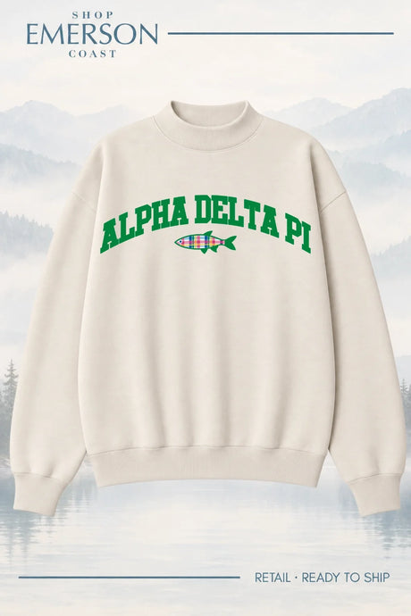 Alpha Delta Pi Ivory Lakeside Mockneck