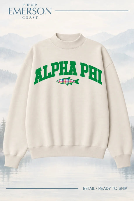 Alpha Phi Ivory Lakeside Mockneck