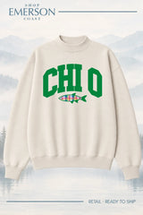 Chi Omega Ivory Lakeside Mockneck
