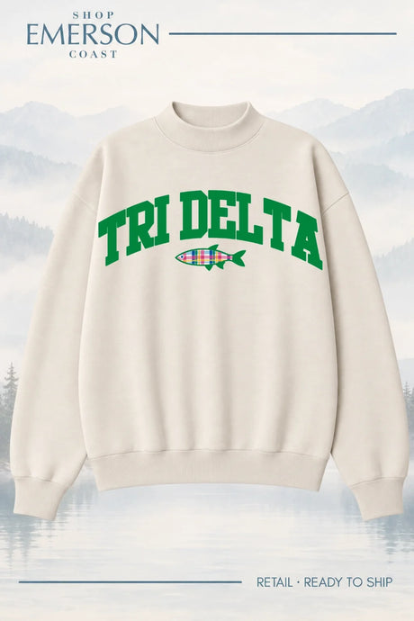 Delta Delta Delta Ivory Lakeside Mockneck