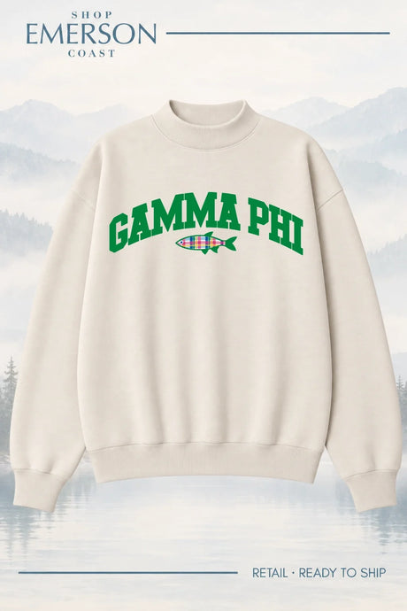 Gamma Phi Beta Ivory Lakeside Mockneck