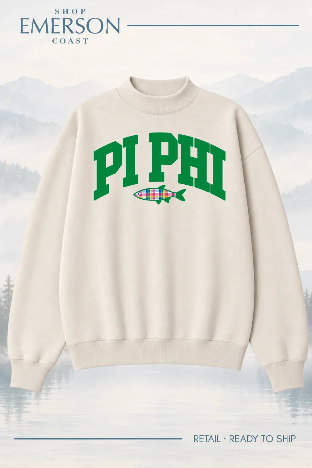 Pi Beta Phi Ivory Lakeside Mockneck
