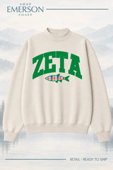 Zeta Tau Alpha Ivory Lakeside Mockneck