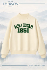 Alpha Delta Pi Evergreen Varsity Mockneck
