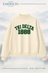 Delta Delta Delta Evergreen Varsity Mockneck