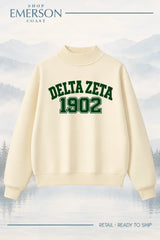 Delta Zeta Evergreen Varsity Mockneck