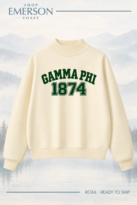 Gamma Phi Beta Evergreen Varsity Mockneck