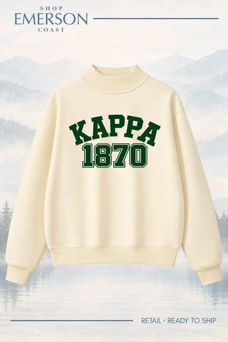Kappa Kappa Gamma Evergreen Varsity Mockneck