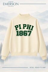 Pi Beta Phi Evergreen Varsity Mockneck