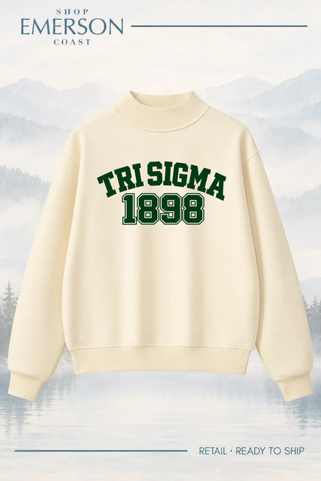 Sigma Sigma Sigma Evergreen Varsity Mockneck