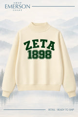 Zeta Tau Alpha Evergreen Varsity Mockneck