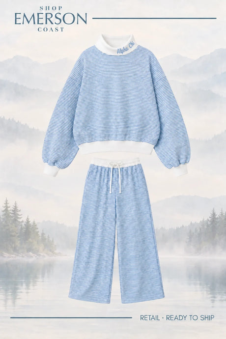 Alpha Chi Omega Blue Boathouse Set